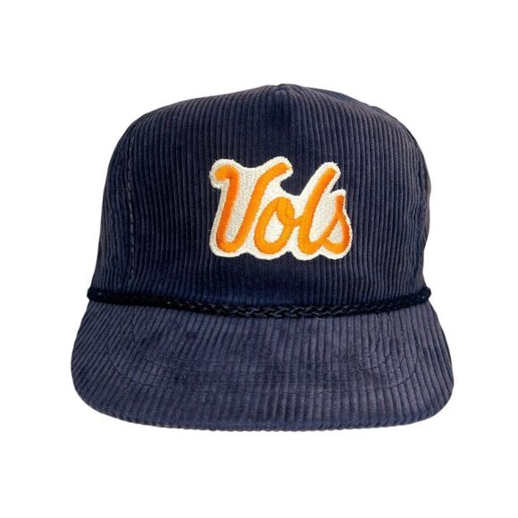 Tennessee Volunteers Blue Corduroy Hat Vintage Adjustable Strap Rope Cap - Picture 1 of 12